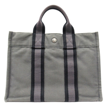 Hermes Hermes Bag Foult Pm Canvas Tote Hand Grey