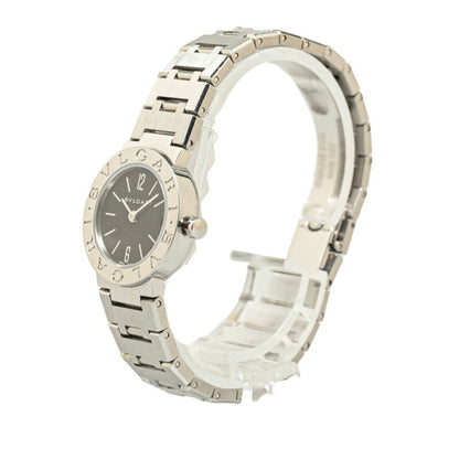 Bvlgari Watch Bb23Ss Quartz Black Dial Stainless Steel