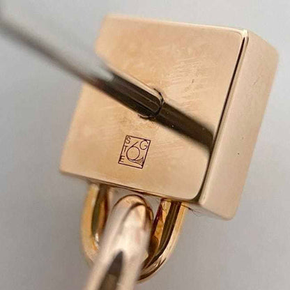 Hermes Earrings As Doucour F-22435 Pink Gold Light Blue Ace Of Hearts Heart Gp Leather Swift