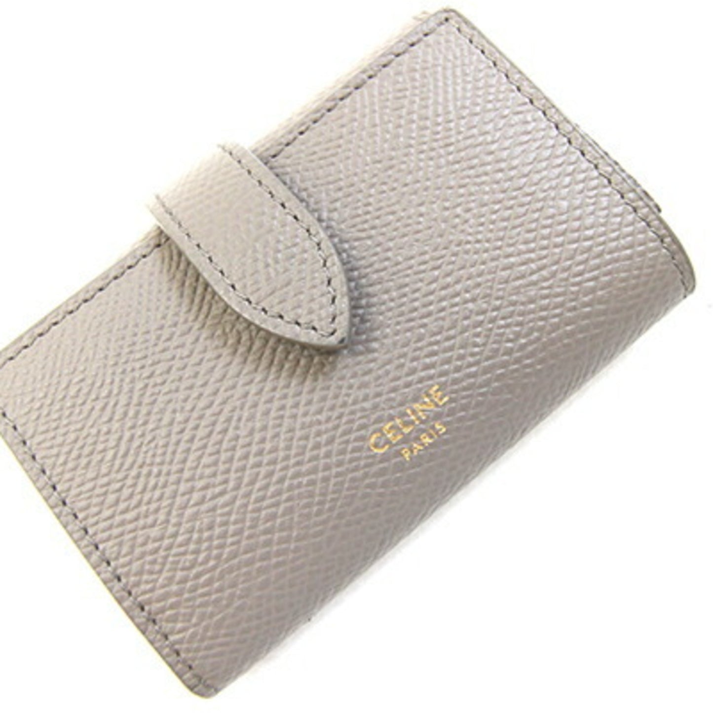 Celine Essential 6-Key Case 10J353Bru Greige Leather