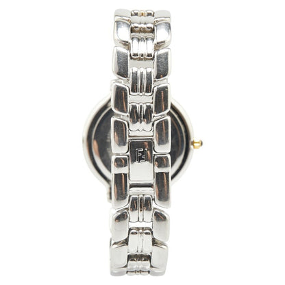 Fendi Watch 900G Quartz Black Dial Stainless Steel Plated