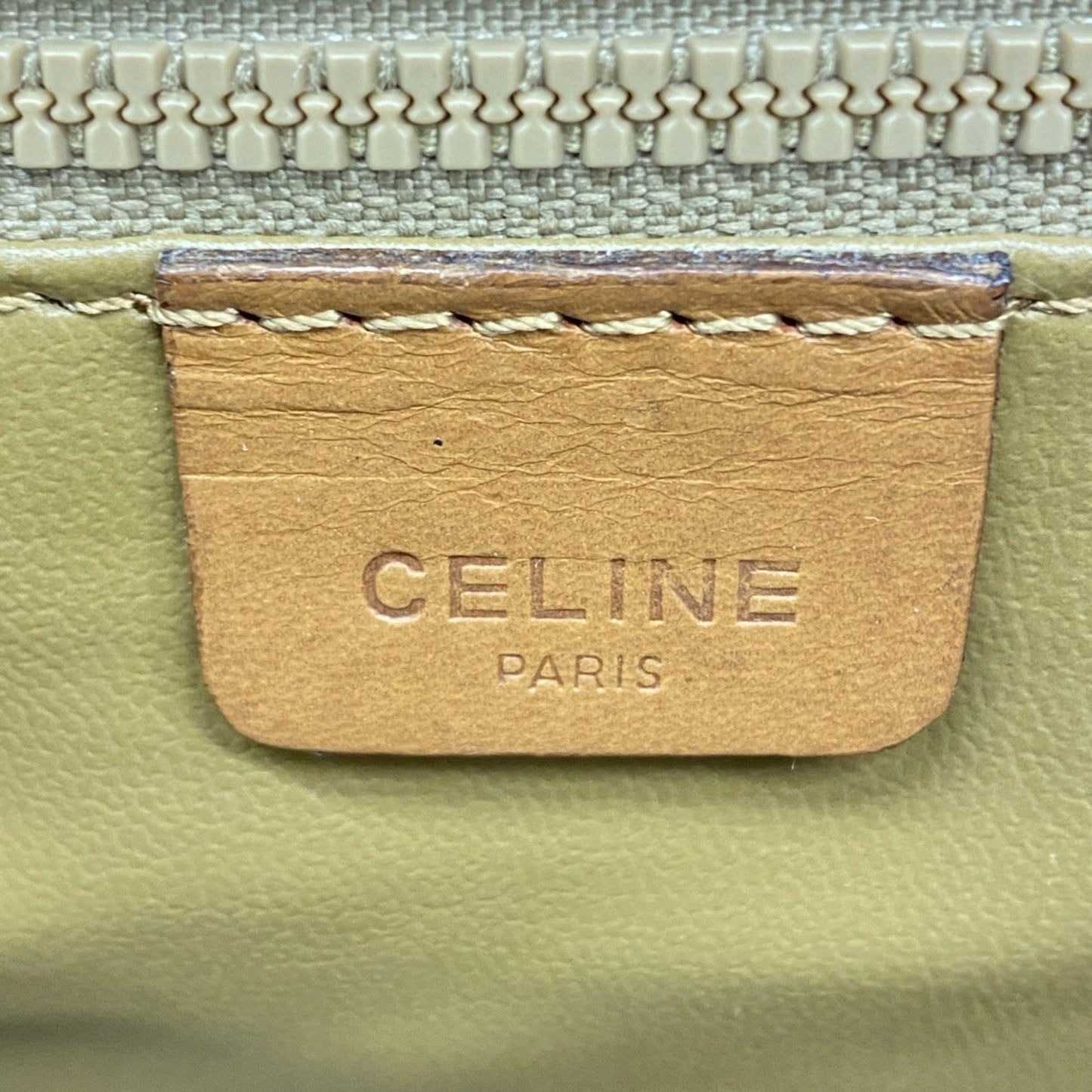 Celine Shoulder Bag Macadam Beige Light Brown
