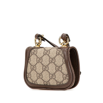 Gucci Gg Supreme Interlocking G Blondie Shoulder Bag 698635 Brown Leather