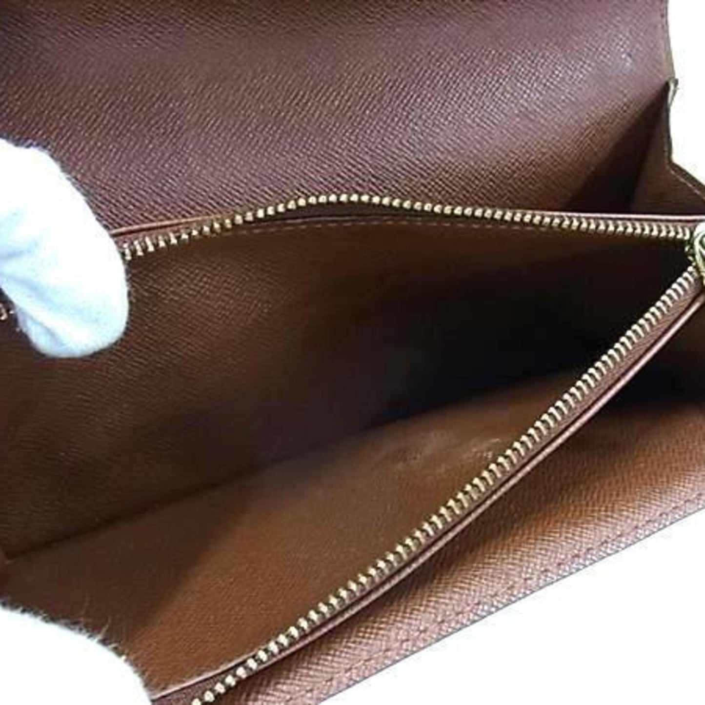 Louis Vuitton Monogram Pochette Porte Monnaie Credit Wallet M61725 Brown Leather Bifold Long