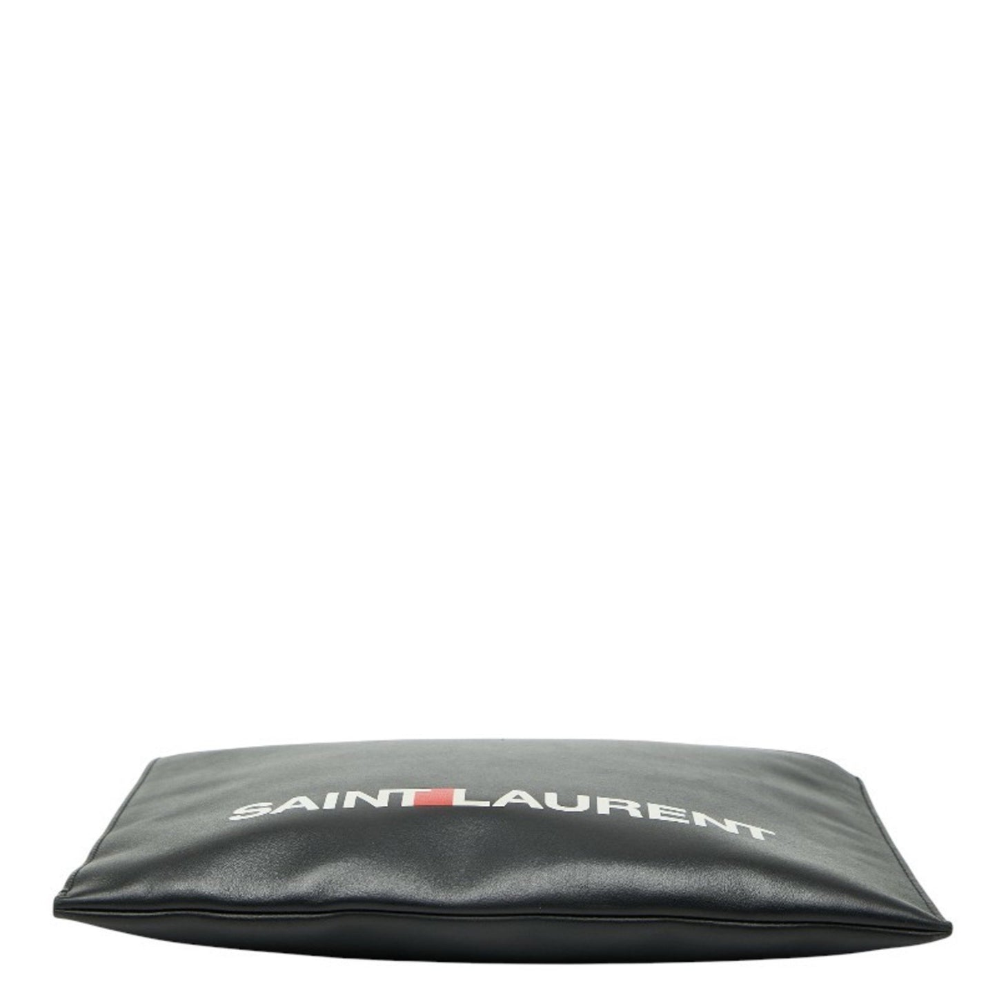 Saint Laurent Logo Clutch Bag In Black