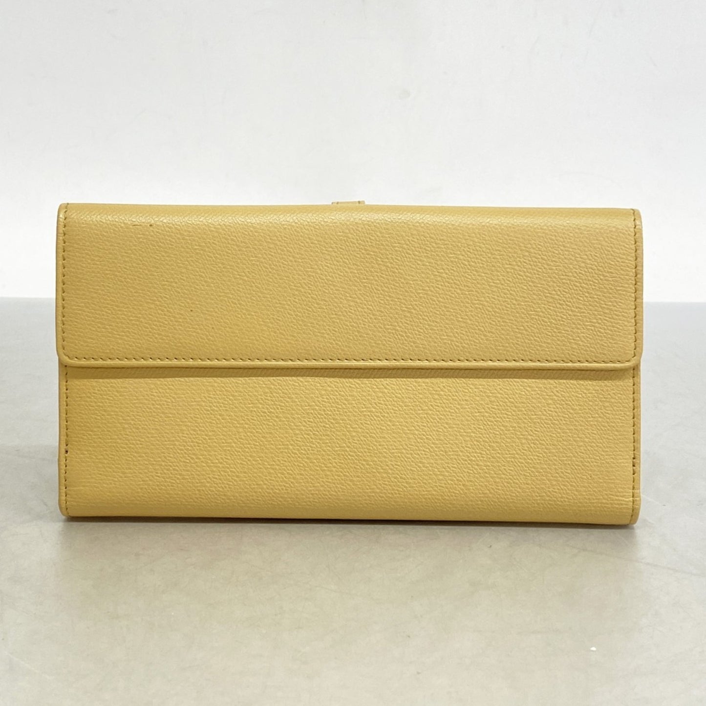 Chanel Coco Button Leather Long Wallet Beige