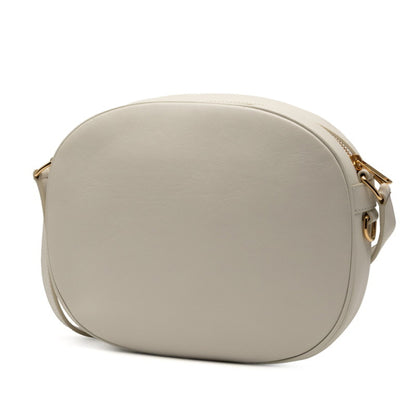 Celine C Charm Crossbody Shoulder Bag White Leather