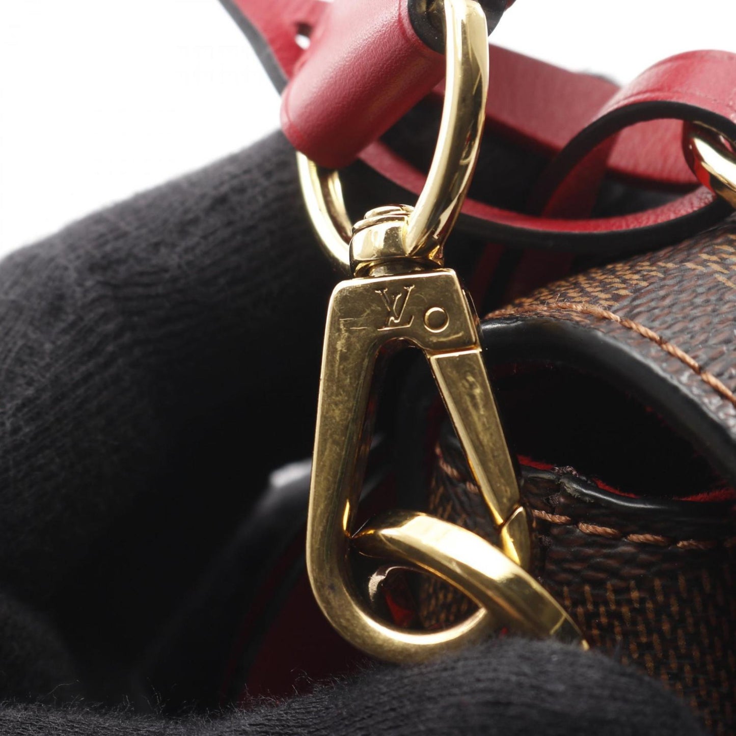 Louis Vuitton Bobur Damier Ebene Scarlet Handbag