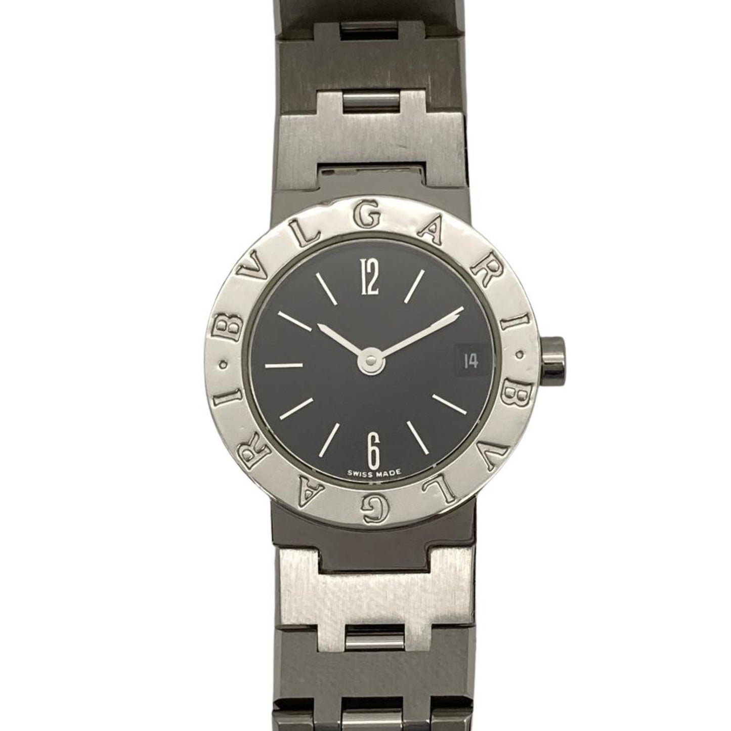 Bvlgari Bb23Ss Wristwatch Quartz Black Dial Ss