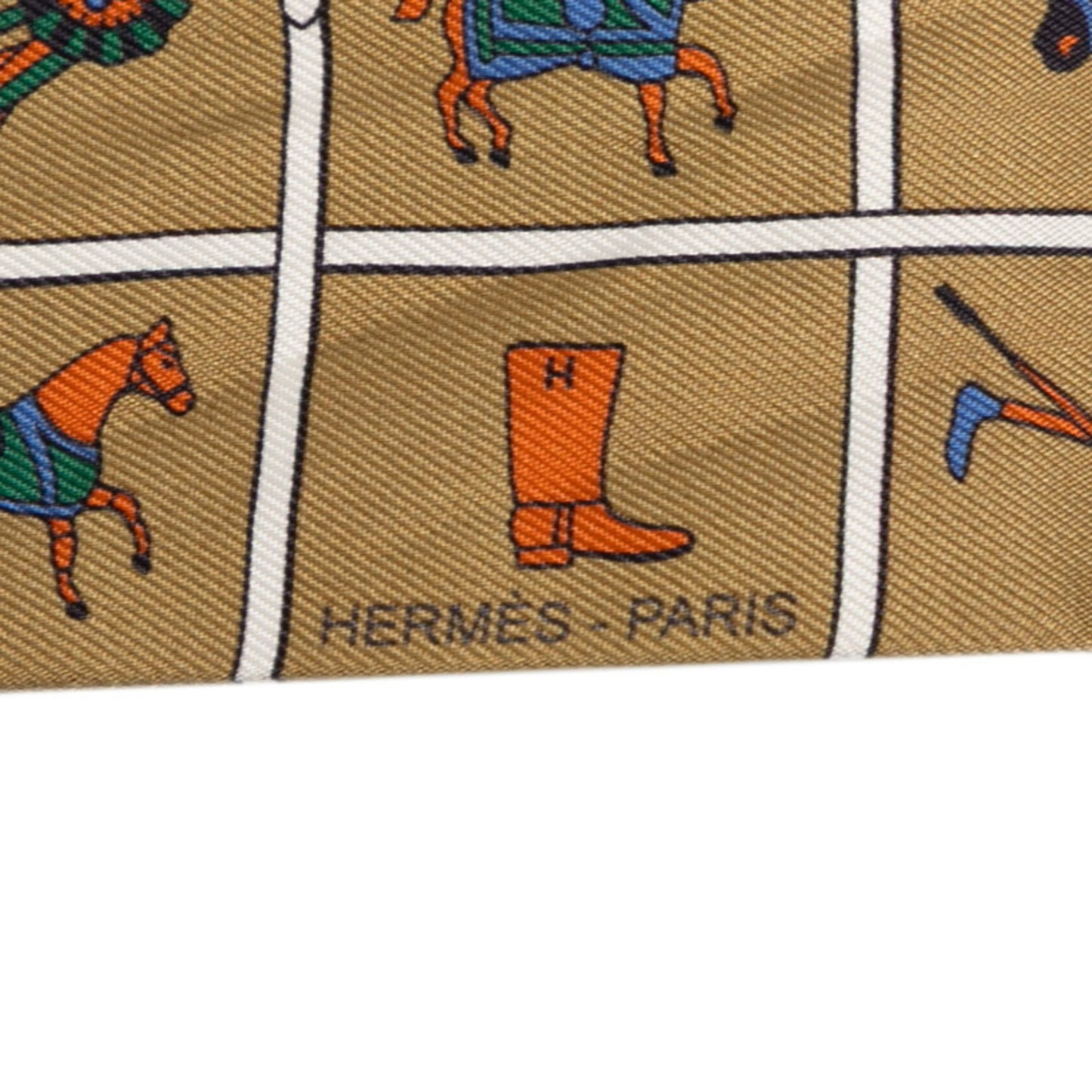 Hermes Herms Twilly Horse Blanket Scarf/Muffler In Brown
