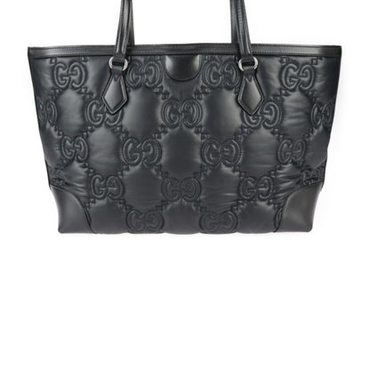 Gucci Gucci Medium Tote Bag Gg Matelasse 631685 Nylon Leather Black Shoulder Handbag R2426083012113