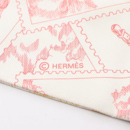 Hermes Herms Twilly "Le Philateliste Du Faubourg" Silk Scarf For Women