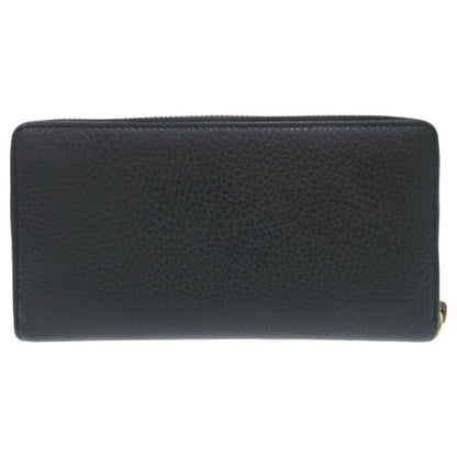 Gucci Gg Marmont Ribbon 524291 Leather Black Round Long Wallet 0811Gucci