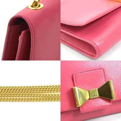 Chlo Chloe Shoulder Bag Leather Pink