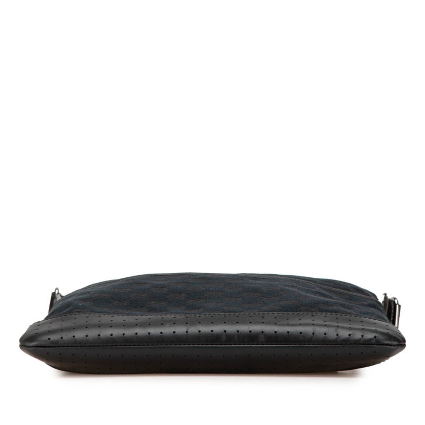 Gucci Gg Canvas Shoulder Bag 145857 Black Leather