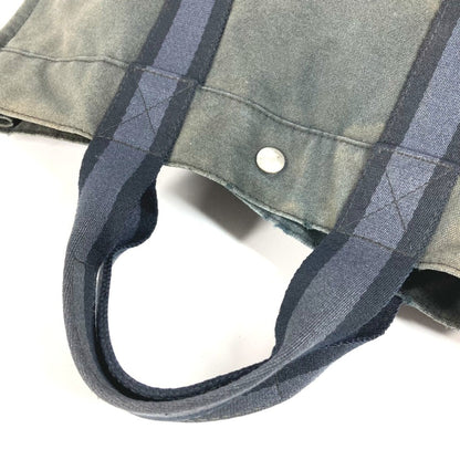 Hermes Herms Half Leather Foule Mm Tote Bag Handbag Canvas