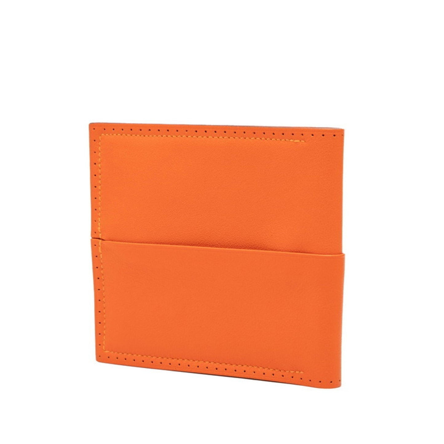 Hermes Herms Flex Bifold Wallet In Orange Swift Leather