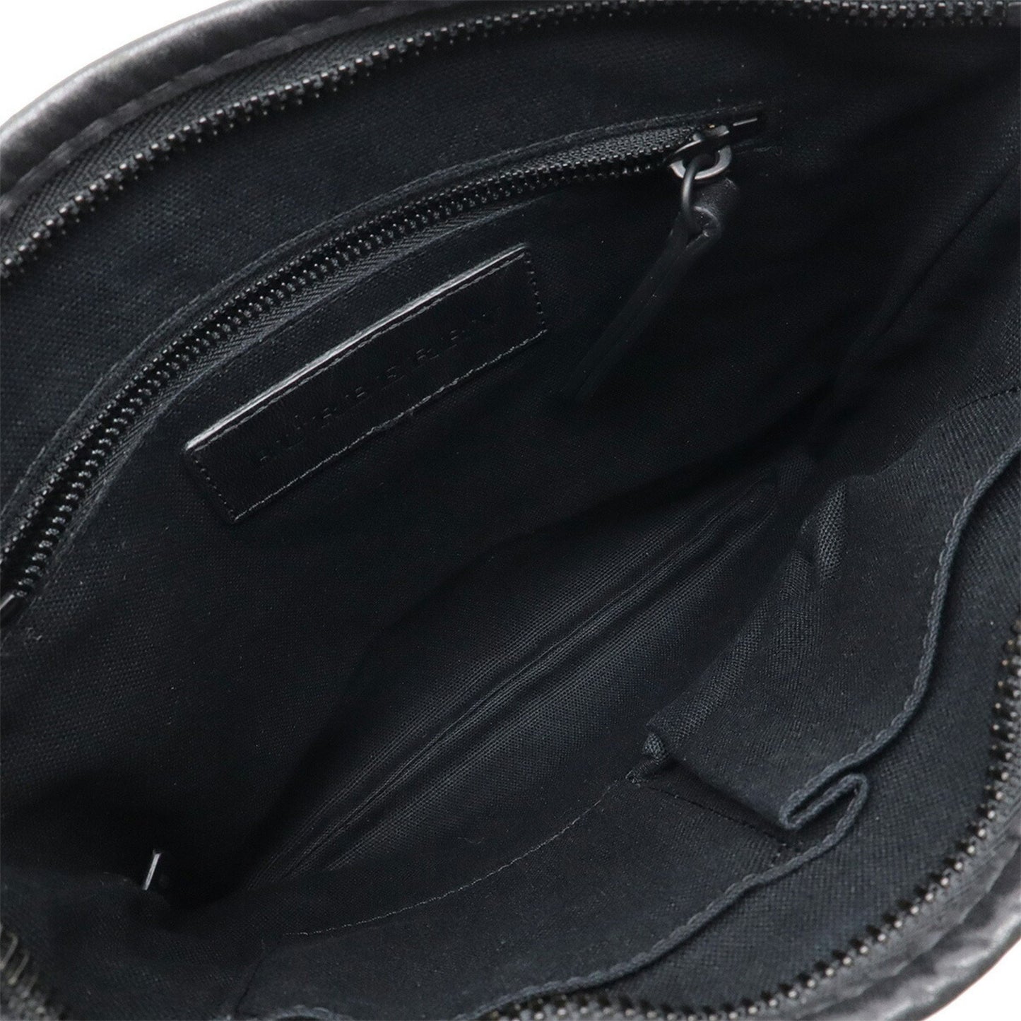 Burberry Smoked Check Pattern Shoulder Bag Pvc Leather Khaki Brown Black