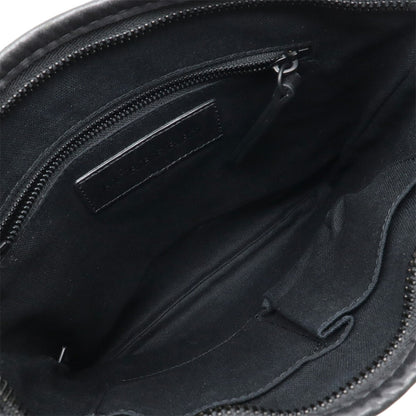 Burberry Smoked Check Pattern Shoulder Bag Pvc Leather Khaki Brown Black