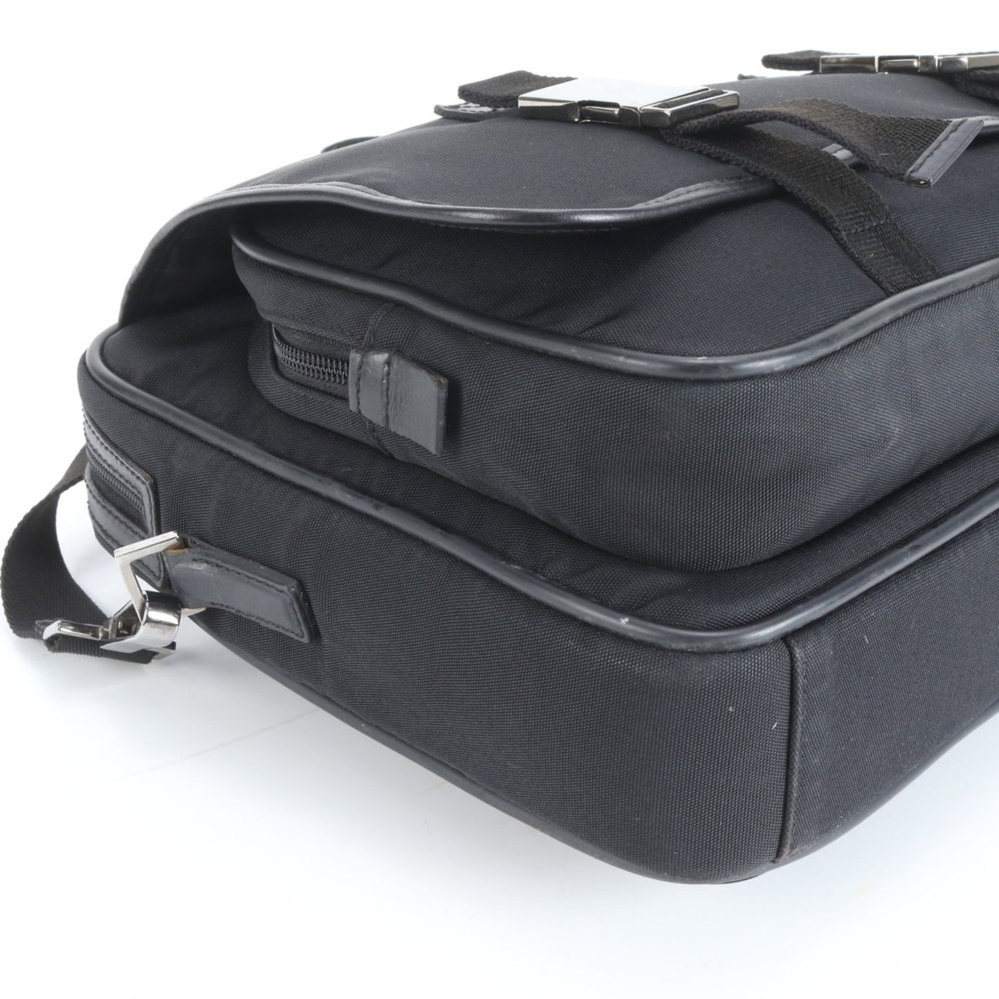 Gucci 131205 Leather 2-Way Briefcase/Tote Bag In Black