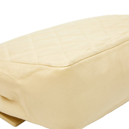Chanel Matelasse Chain Shoulder Bag In Beige Lambskin