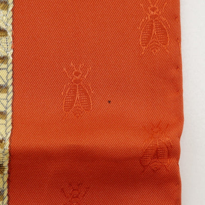 Hermes Carree90 Scarf Muffler Napoleon Silk White/Orange