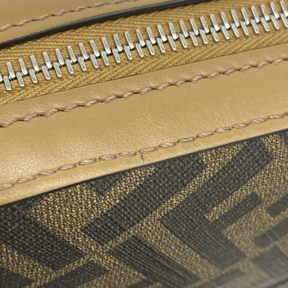 Fendi Zucca Diagonal Shoulder Bag In Brown