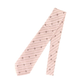 Louis Vuitton Monogram Regimental Silk Cravate Pink