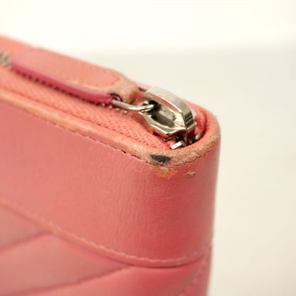 Chanel Long Wallet V-Stitch Lambskin Pink