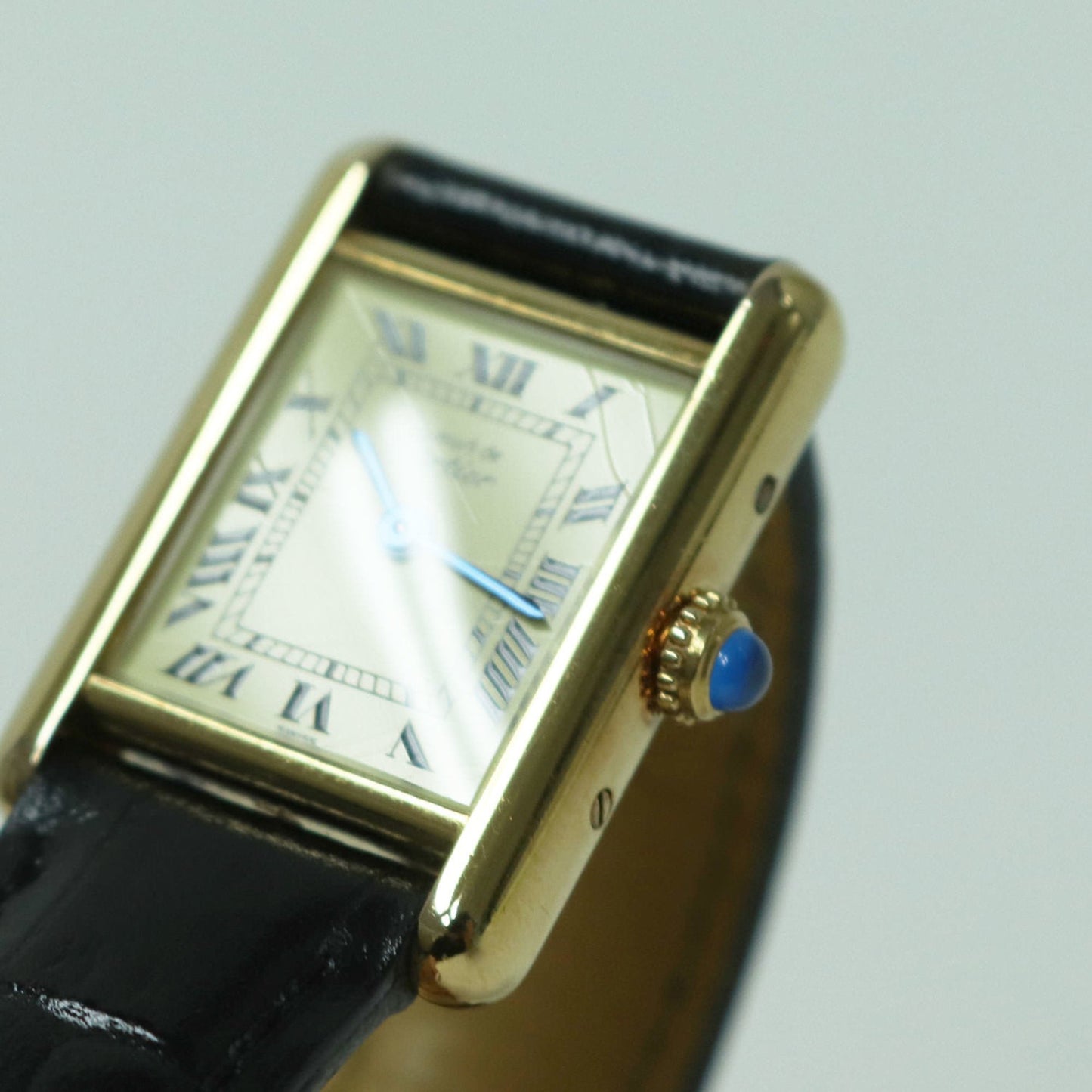 Cartier Must Tank Vermeil Small Gold/Black Watch