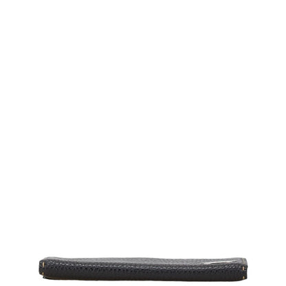 Fendi Selleria Stitch Long Wallet Navy Leather