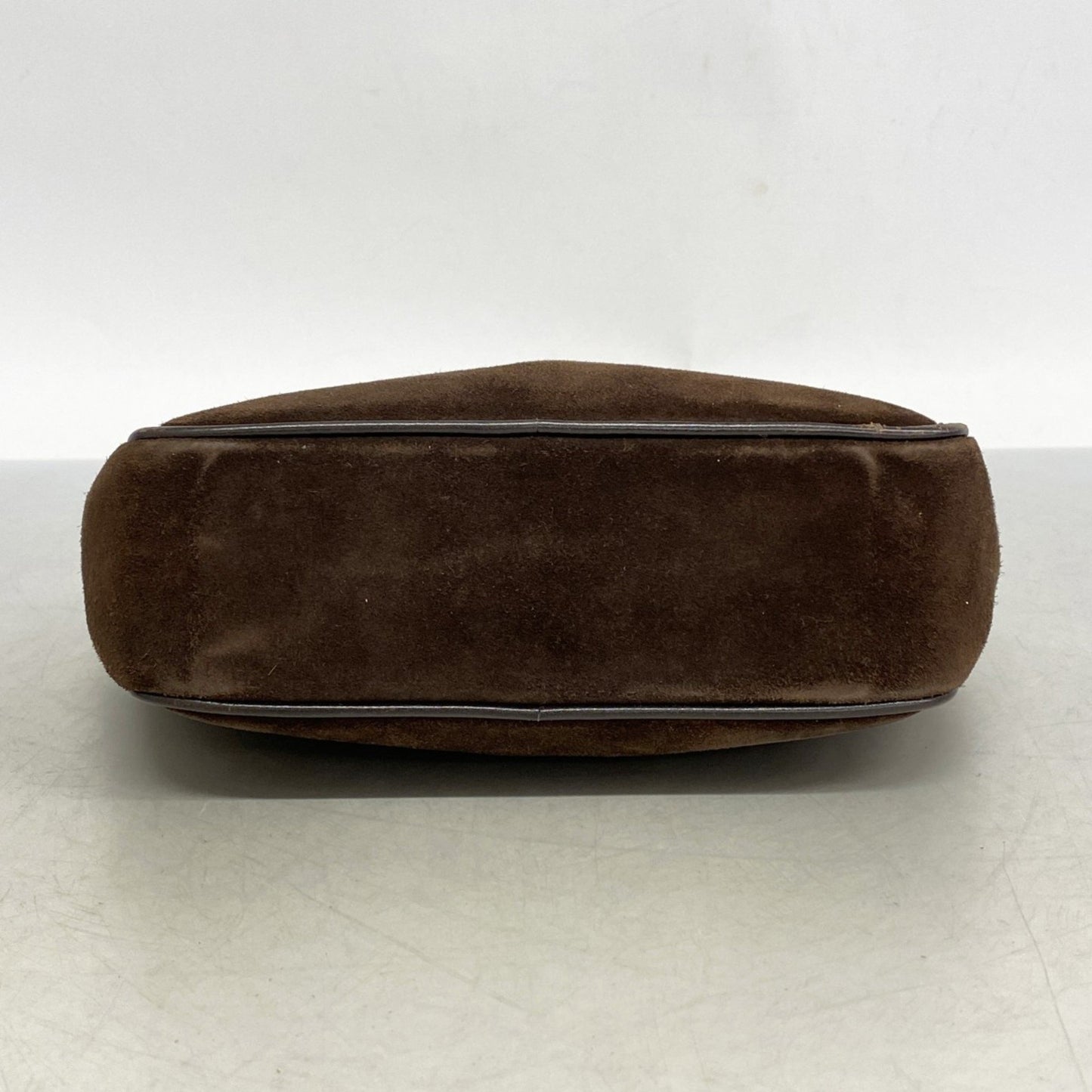 Salvatore Ferragamo Gancini Shoulder Bag In Brown Suede