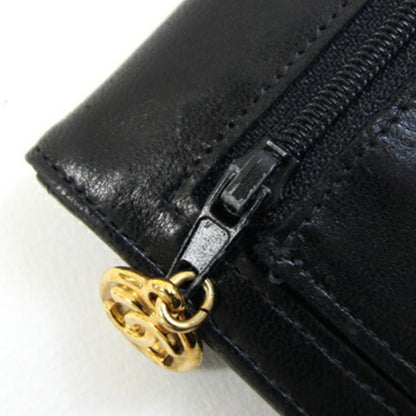 Chanel Coco Mark Black Lambskin Bifold Wallet