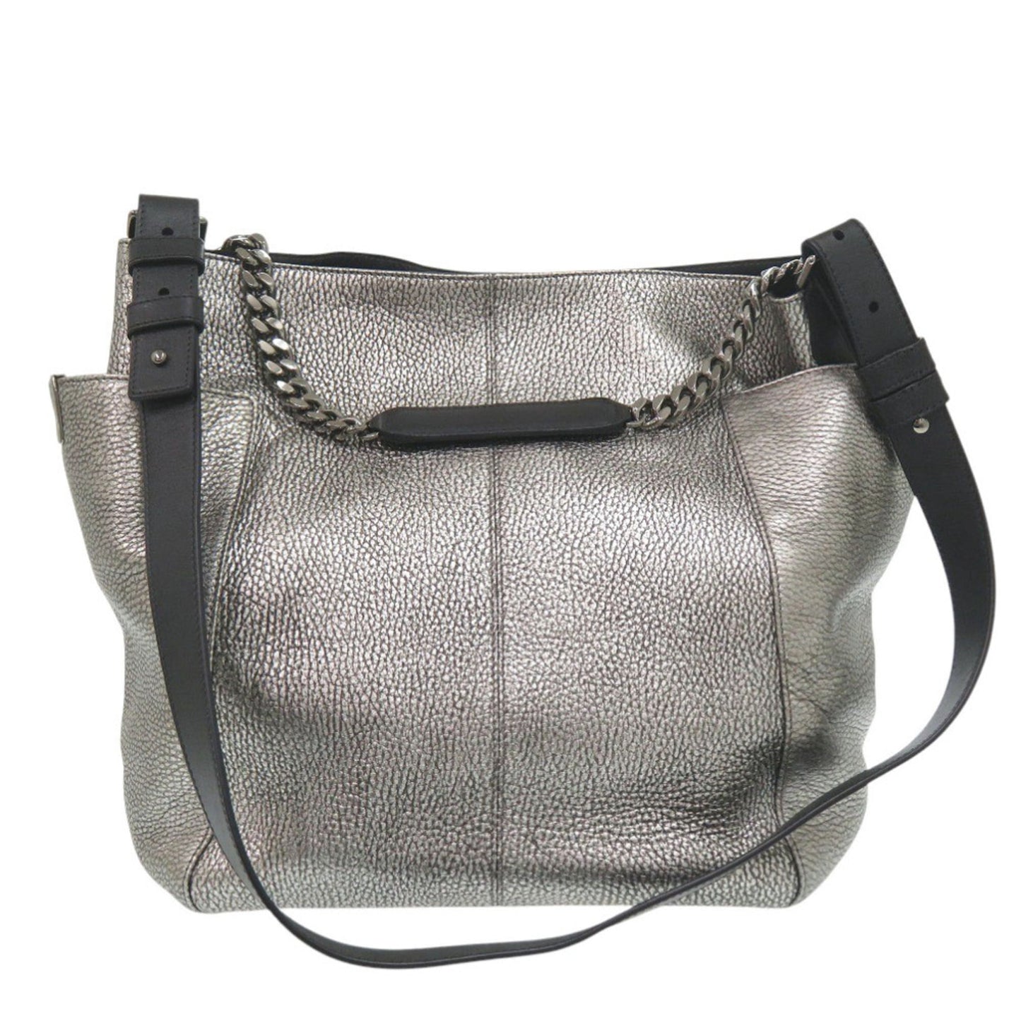 Jimmy Choo Leather Silver Shoulder Bag 0639 Jimmy Choo