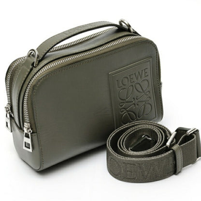 Loewe Crossbody Camera Bag Mini Shoulder C565R41X01 Satin Calfskin Khaki E-158820