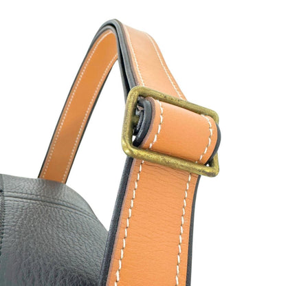 Hermes Victoria Shoulder Bag Ardennes 1985 Black ?O