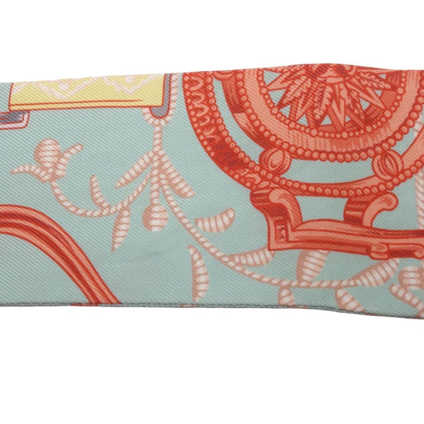 Hermes Scarf Twilly Cavalleria D Etriers Cavalry Armor Silk Multicolor Pink 180443