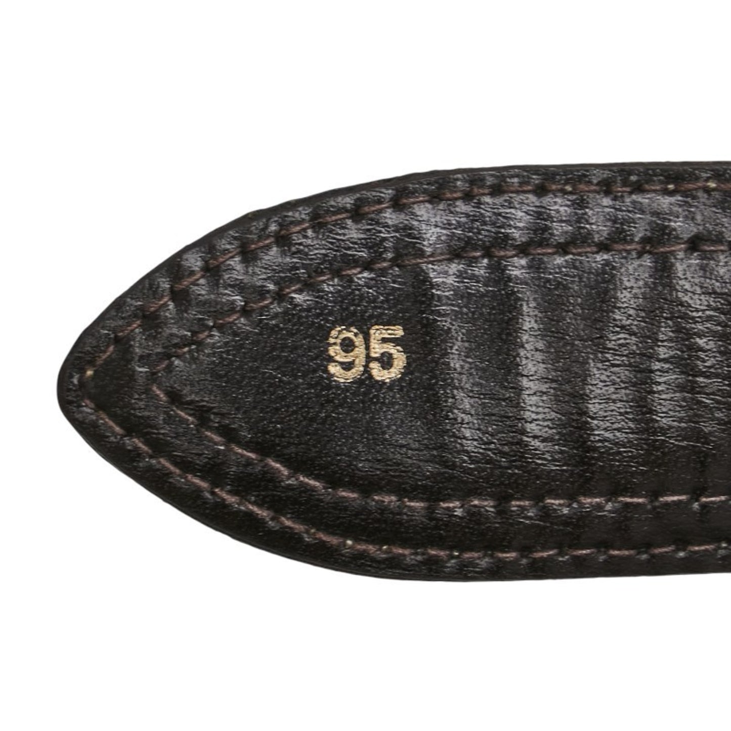 Gucci Old Belt Brown Beige Leather Canvas