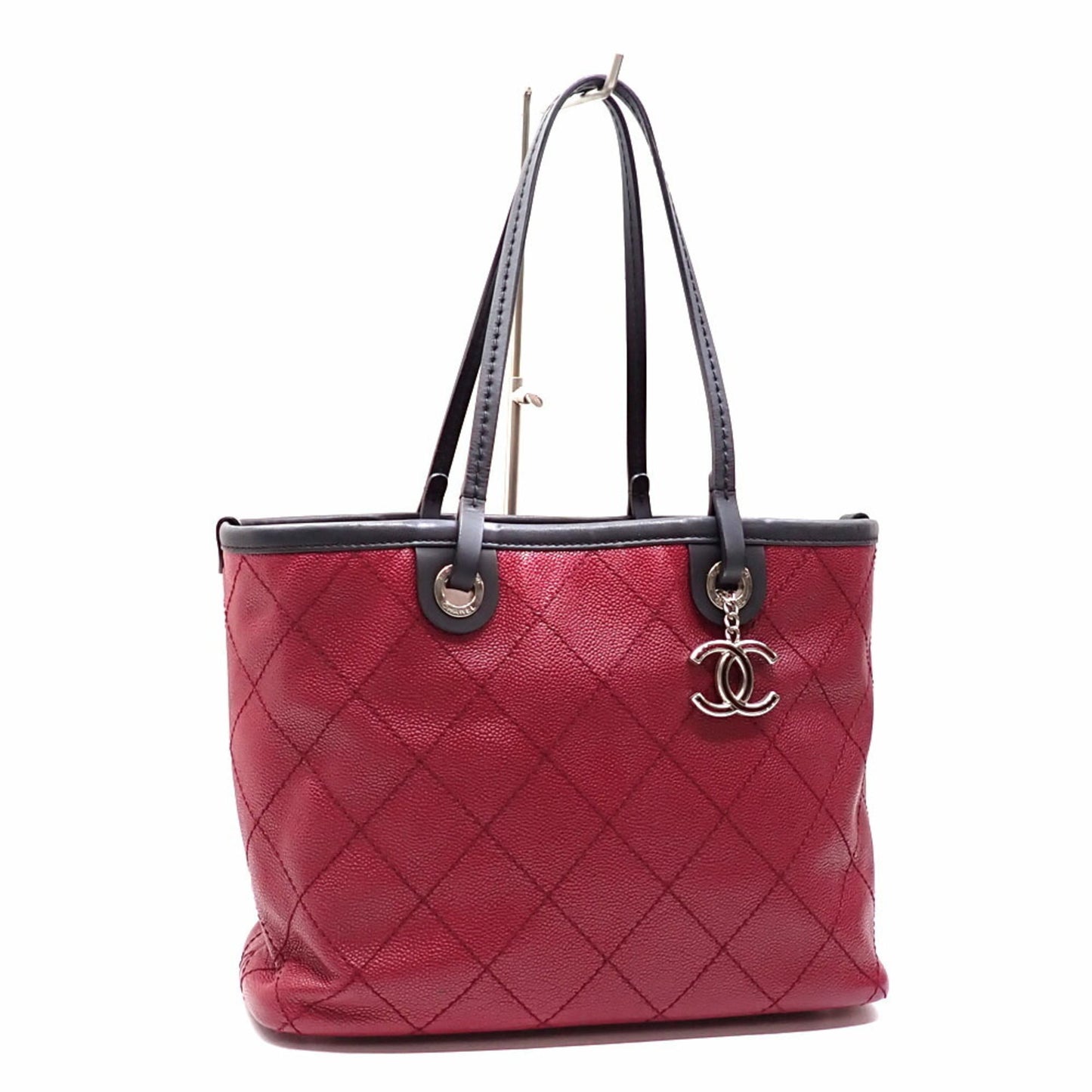 Calfskin Chanel Tote Bag Grained