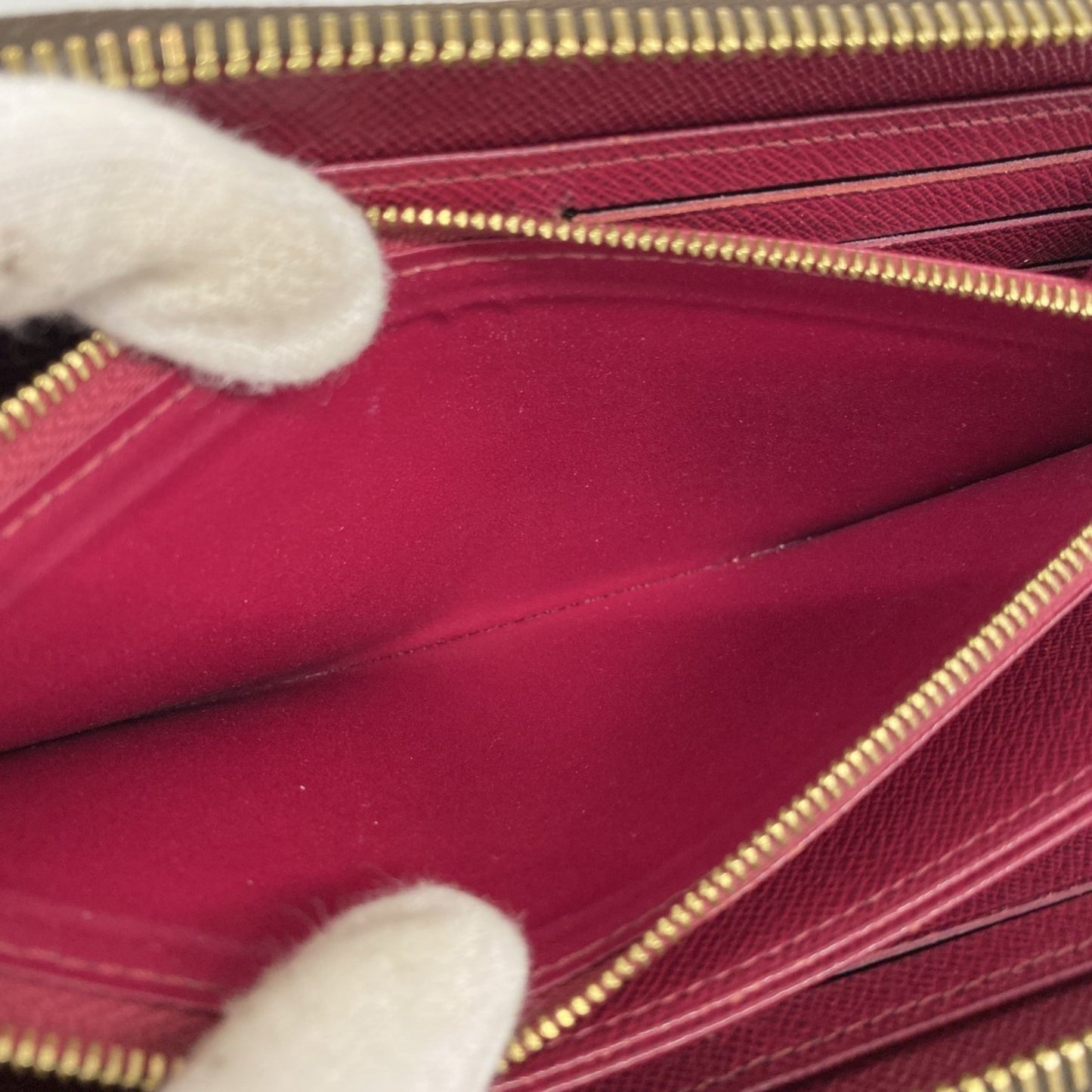 Louis Vuitton Monogram Zippy Wallet M41895 Brown Fuchsia
