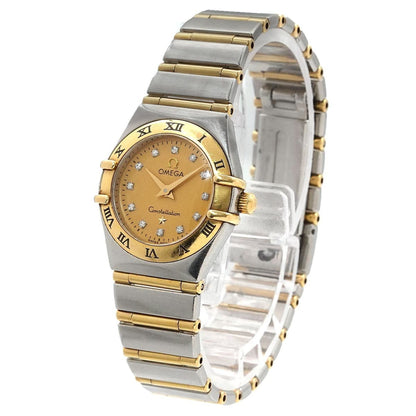 Omega Constellation Mini Two-Tone 1262 15 Women'S Watch With 12 Diamonds