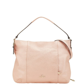 Coach 2-Way Handbag/Shoulder Bag F35809 Pink Leather