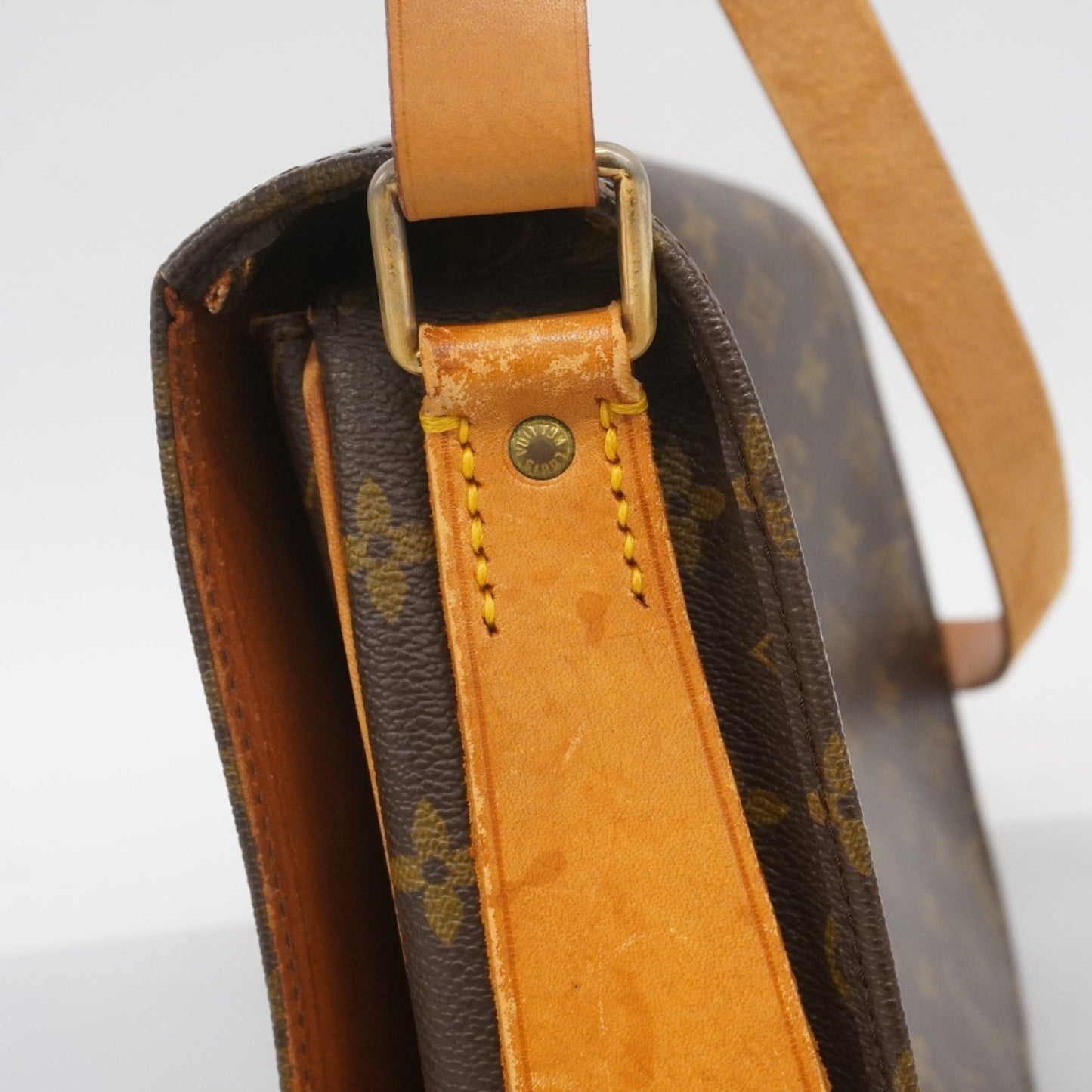 Louis Vuitton Monogram Cartouchiere Gm Shoulder Bag M51252 Brown