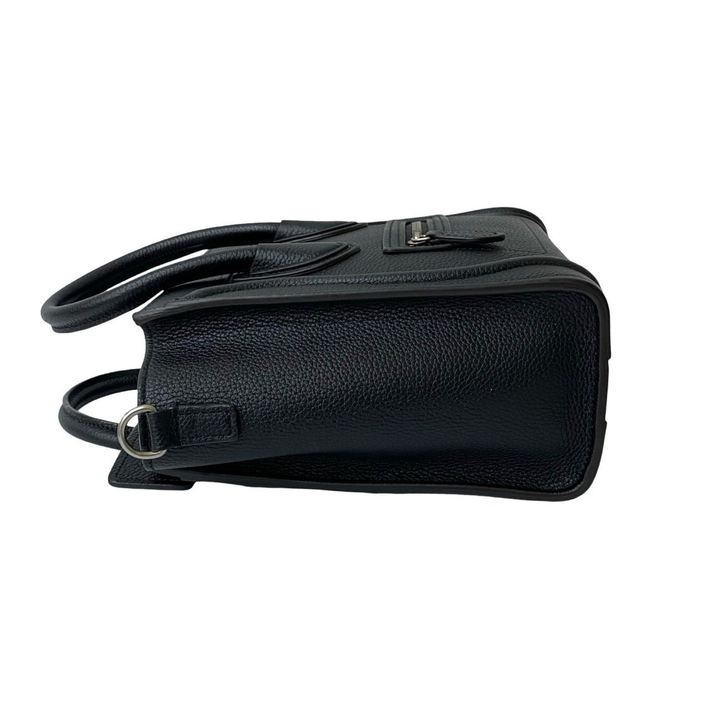Celine Luggage Nano Shopper Leather Handbag/Shoulder Bag In Black