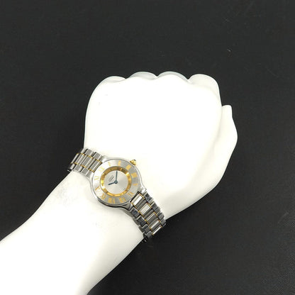 Cartier Must 21 Vantianne Two-Tone Watch W10072R6 Boys' Silver Quartz