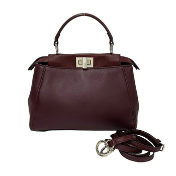 Fendi Peekaboo Mini Leather Turnlock 2-Way Handbag/Shoulder Bag