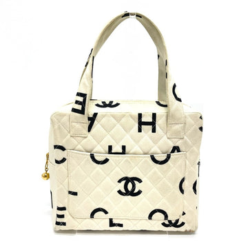 Chanel Cc Mark Bag Tote Bag Hand Bag Ivorybased X Black