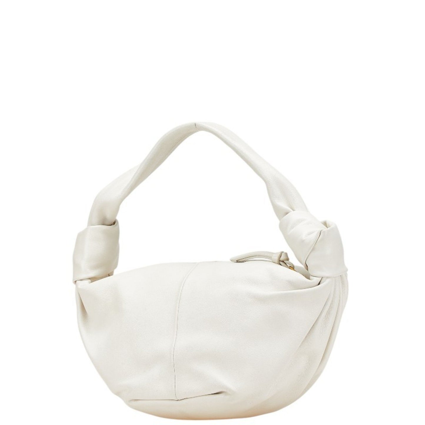 Bottega Veneta Double Knot Handbag In White Leather