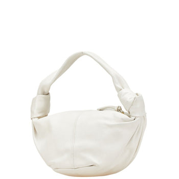 Bottega Veneta Double Knot Handbag In White Leather
