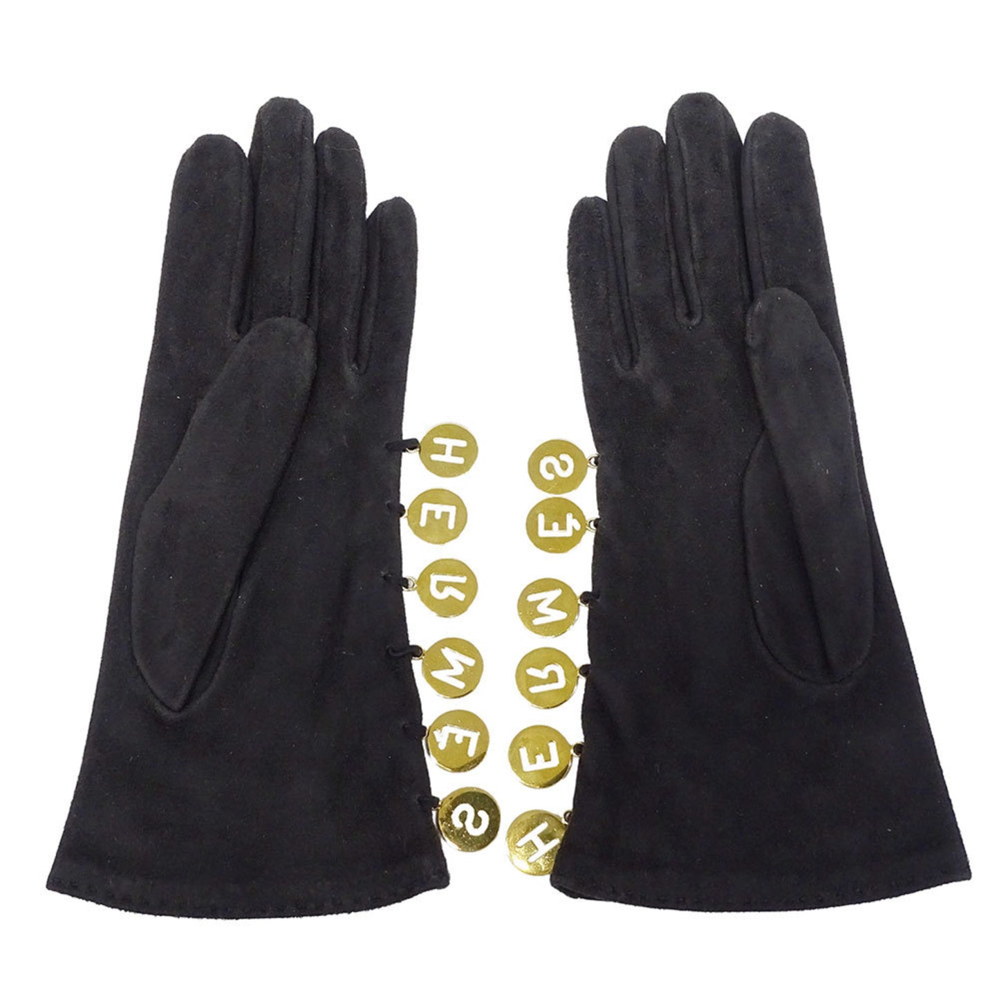 Hermes Herms Women'S Suede Gloves
